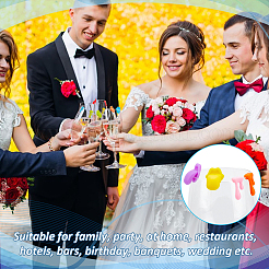 2 набор из 2 силиконовых подвесок для бокалов вина&nbsp;DIY-NB0010-54