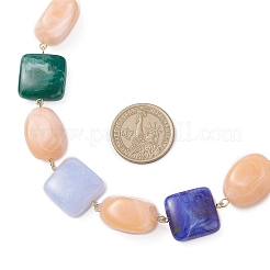 Наборы из квадратных акриловых бусин и ожерелий&nbsp;SJEW-JS01346