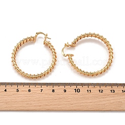 Латунные серьги обруча&nbsp;LS-EJEW-Z117-01G