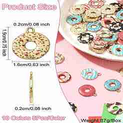 Подвески из сплава с принтом 50 цветов&nbsp;ENAM-CJ0006-81