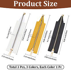 3 шт. 3 цвета pu кожа молния швейная фурнитура&nbsp;FIND-CL0001-17