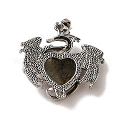 Подвески в форме сердца из натурального лабрадорита&nbsp;KK-K331-01AS-04