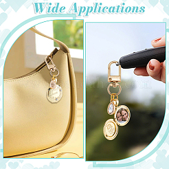 4 шт. латунные подвески-медальоны и украшения из сплава со стразами&nbsp;HJEW-NB00322