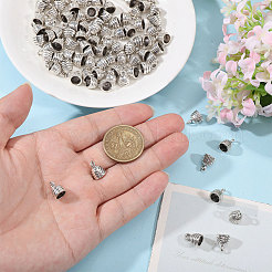 100 шт. наконечники для шнура из сплава в тибетском стиле&nbsp;TIBEP-CA0010-23