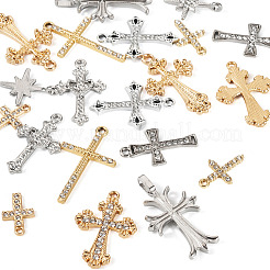 18 шт. 9 стиля сплава с хрустальными подвесками из горного хрусталя&nbsp;ALRI-TA0001-34