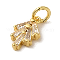 Латунные микропаве прозрачные подвески с фианитом&nbsp;KK-R162-025G