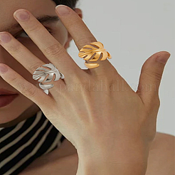 2 шт. 2-х цветные манжетные кольца из нержавеющей стали&nbsp;RJEW-LP0005-12