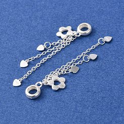 925 подвеска-цветок с кисточкой в форме сердца из стерлингового серебра в европейском стиле&nbsp;STER-K187-01S