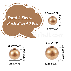 120 шт. 3 вида экологически чистых деревянных бусин&nbsp;WOOD-GA0001-42