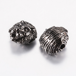 Сплавочные овальные бусины тибетского стиля &nbsp;PALLOY-F200-13B