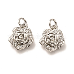 Латунные микропаве прозрачные подвески с фианитом&nbsp;ZIRC-P086-22P