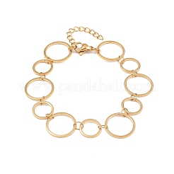 Браслеты-цепочки из нержавеющей стали 304 для женщин&nbsp;BJEW-P373-03C-G