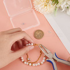 4 шт. 2-х цветные застежки-крючки из стерлингового серебра с 925 штампами&nbsp;FIND-BC0005-14B