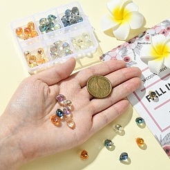 48шт 6 цвета прозрачные стеклянные бусины нити&nbsp;GLAA-YW0003-58