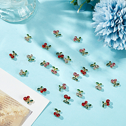 60 шт. 3-х цветные кабошоны из сплава со стразами&nbsp;MRMJ-ME0001-03