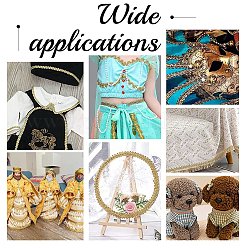 Отделка плетеным кружевом из полиэстера длиной 25 м.&nbsp;OCOR-PH0003-87A