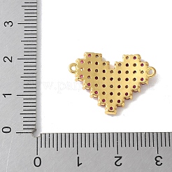Подвески-сердечки с микропаве из латуни и кубическим цирконием&nbsp;KK-A252-28G-04