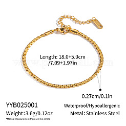Браслеты-цепочки из нержавеющей стали 304 европейского стиля толщиной 2.7 мм для женщин&nbsp;DP5170-2