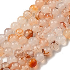 Нити натуральных бусин из красного дендритного агата&nbsp;G-A232-A02-02