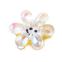 Подвески из стеклянных бусин в виде подсолнухов&nbsp;PALLOY-MZ01014-04