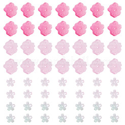 100шт 4 цвета прозрачные стеклянные бусины&nbsp;DGLA-TA0001-45