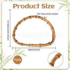 D-образные ручки для сумок из бамбуковой палочки&nbsp;PURS-WH0816-004