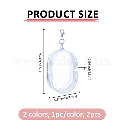 2 шт. 2-цветные прозрачные пластиковые пакеты для хранения на молнии&nbsp;ABAG-FH0001-16A