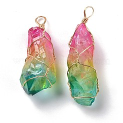 Подвески из натурального необработанного кварца&nbsp;G-C023-10