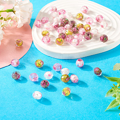 50шт 5 цвета ручной золотой песок бусины лэмпворк нити&nbsp;LAMP-TA0001-42