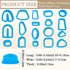 1 набор пластиковых формочек для глины&nbsp;DIY-CP0010-78C