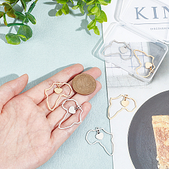 8 шт. подвески из нержавеющей стали 201 двух цветов&nbsp;STAS-UN0047-46