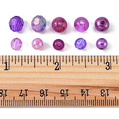 375шт 10 стильные круглые прозрачные акриловые бусины с имитацией жемчуга&nbsp;OACR-FS0001-16