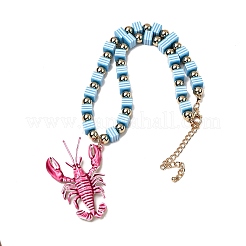 Подвеска в виде розового лобстера из пластика&nbsp;LS-NJEW-D336-02G