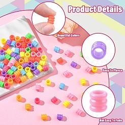 120 г непрозрачных полистирольных (ПС) пластиковых европейских бусин с пазами&nbsp;KY-YW0002-24