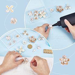 10 шт. 10 стиля фетровых бусин из натуральных ракушек&nbsp;DIY-PH0033-48