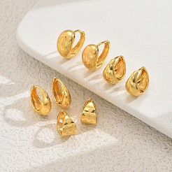 4 пара классических латунных серег-колец&nbsp;WV5565