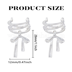 1 пара сережек-каффов из цинкового сплава&nbsp;EJEW-LP0009-05