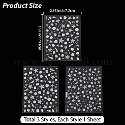 3 шт. 3 стиля наклейки для дизайна ногтей на тему океана&nbsp;MRMJ-DJ0001-23