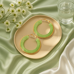 2 пара сережек-колец из нержавеющей стали двух цветов&nbsp;EJEW-GO0001-11