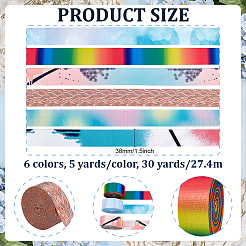 30 ярд двухцветной полиэстеровой ленты с принтом&nbsp;OCOR-PH0006-81A