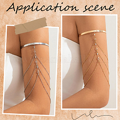 2шт. 2-х цветные браслеты из железа и латуни на плечо&nbsp;BJEW-CY0001-11B