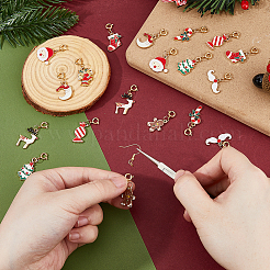 20 шт. 10 стиля рождественские эмалевые подвески из сплава украшения&nbsp;PALLOY-FH00174