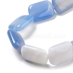 Натуральные полосатые агатовые бусы&nbsp;G-K392-B06-13x18mm