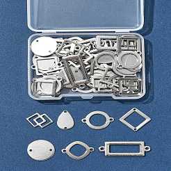 64 шт. 8 стиля геометрических звеньев/соединителей из нержавеющей стали 304&nbsp;STAS-FS0002-02