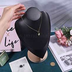 Деревянные подставки для ожерелий в форме бюста&nbsp;NDIS-WH0003-019A-02