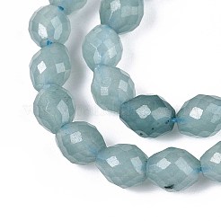 Природные окрашенные белого нефрита нитей бисера&nbsp;G-T142-89B