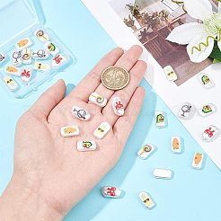 30 шт. 6 стиля 3D-печатные бусины из абс-пластика с имитацией жемчуга&nbsp;KY-NB0001-55