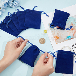 25шт прямоугольные бархатные мешочки с завязками&nbsp;TP-BBC0001-04A-01