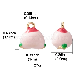2шт латунные эмалированные подвески&nbsp;KK-YW0001-91