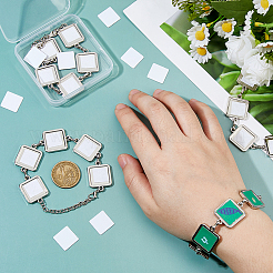 4 комплект сублимационных заготовок для изготовления браслетов из сплава&nbsp;BJEW-FH0001-10A